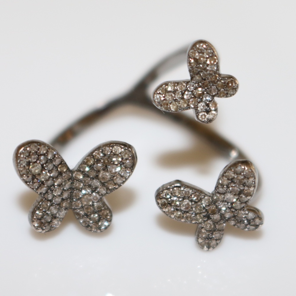 Diamond Butterfly Wrap Ring